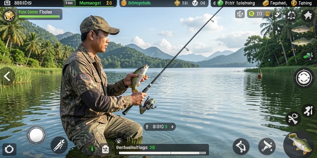 Tampilan seru gameplay memancing di 88ID.