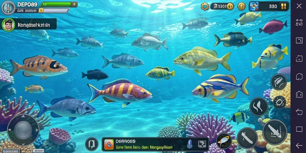 Screenshot gameplay DEPO89 menampilkan aksi tembak ikan yang seru.