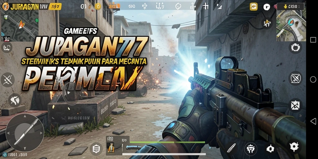 Tampilan menarik dari gameplay seru <strong>JURAGAN77</strong> dalam aksi pertempuran FPS.