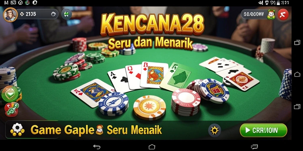 Screenshot utama KENCANA28 menampilkan gameplay seru Gaple.