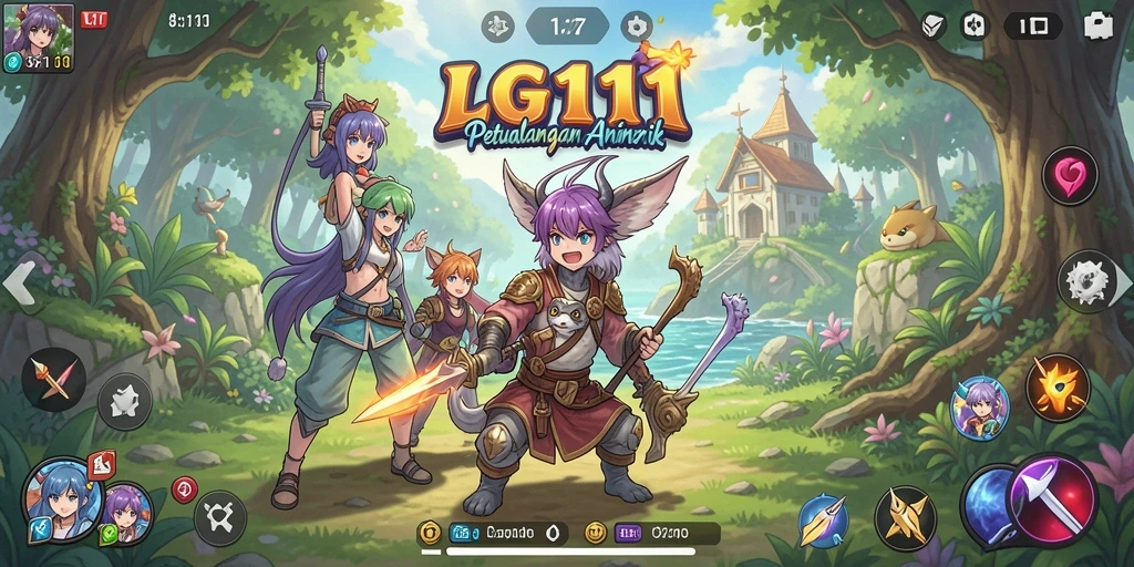 Tampilan gameplay LG111 yang penuh aksi dan karakter unik.