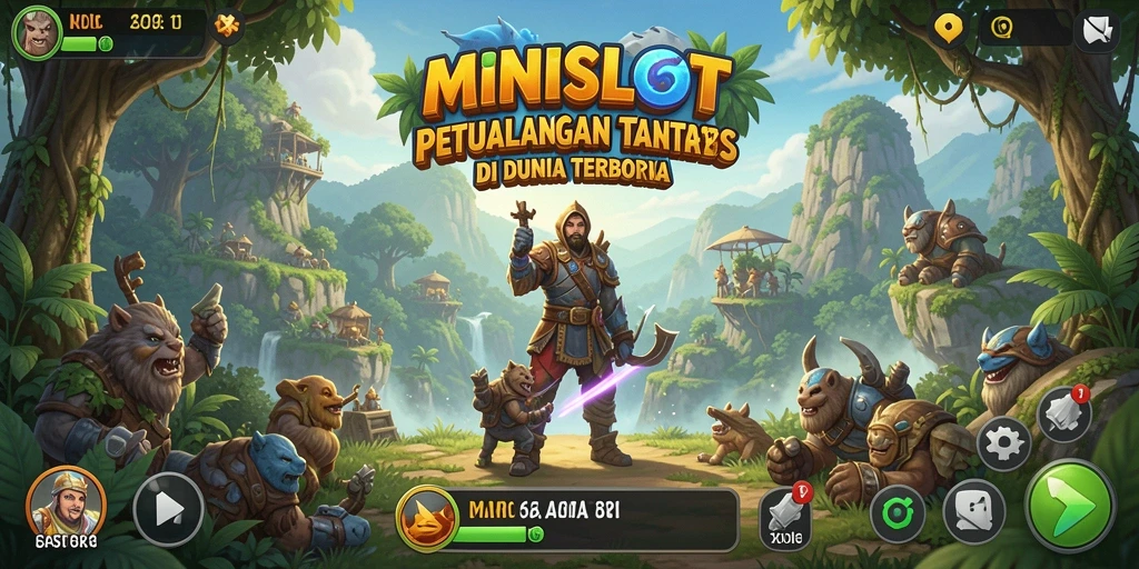 Tampilan gameplay MINISLOT yang menakjubkan saat menjelajahi dunia terbuka.