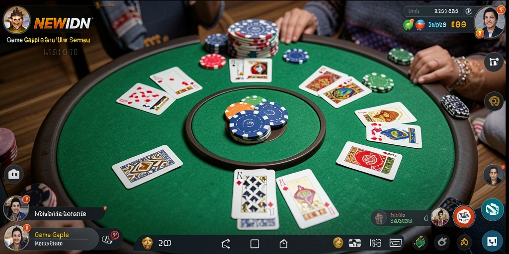 Screenshot gameplay Gaple yang menampilkan keseruan bermain NEWIDN.