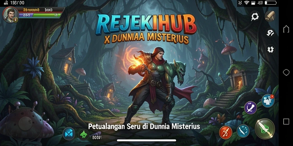 Tampilan gameplay REJEKIHUB dengan aksi petualangan yang seru.