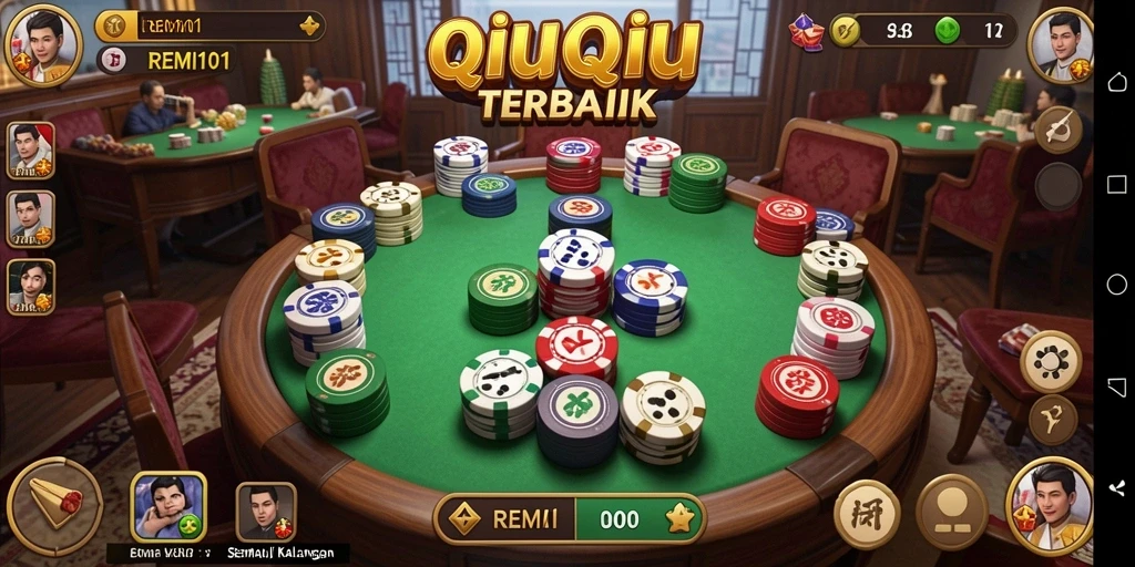 Tampilan gameplay menarik di REMI101 saat bermain QiuQiu.