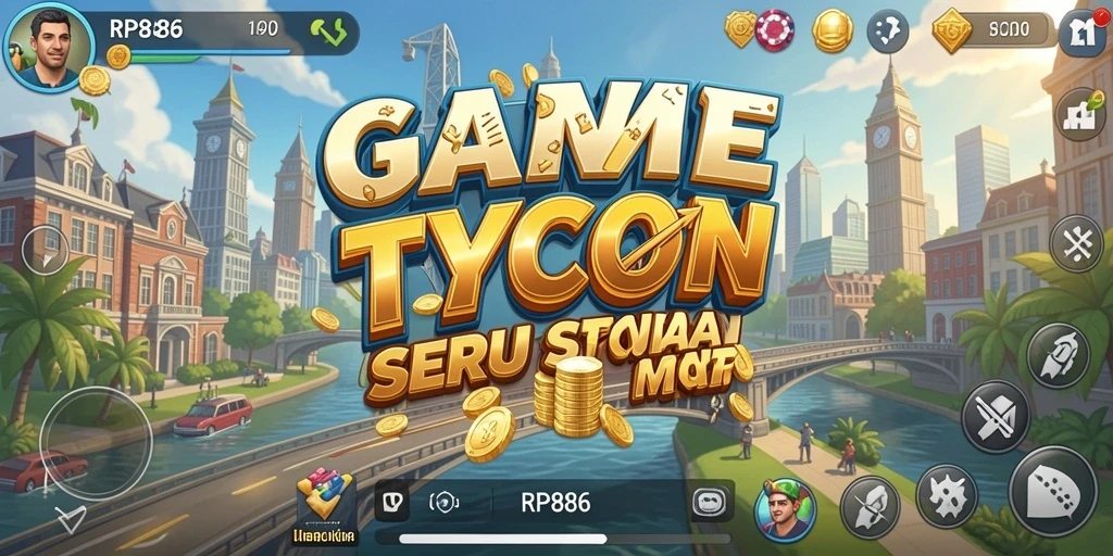 Tampilan menarik dari gameplay RP886 di dunia Tycoon.