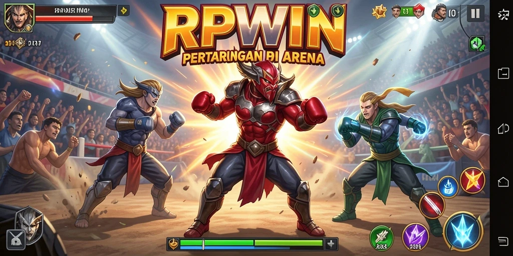 Gameplay pertarungan seru dan mendebarkan di RPWIN.