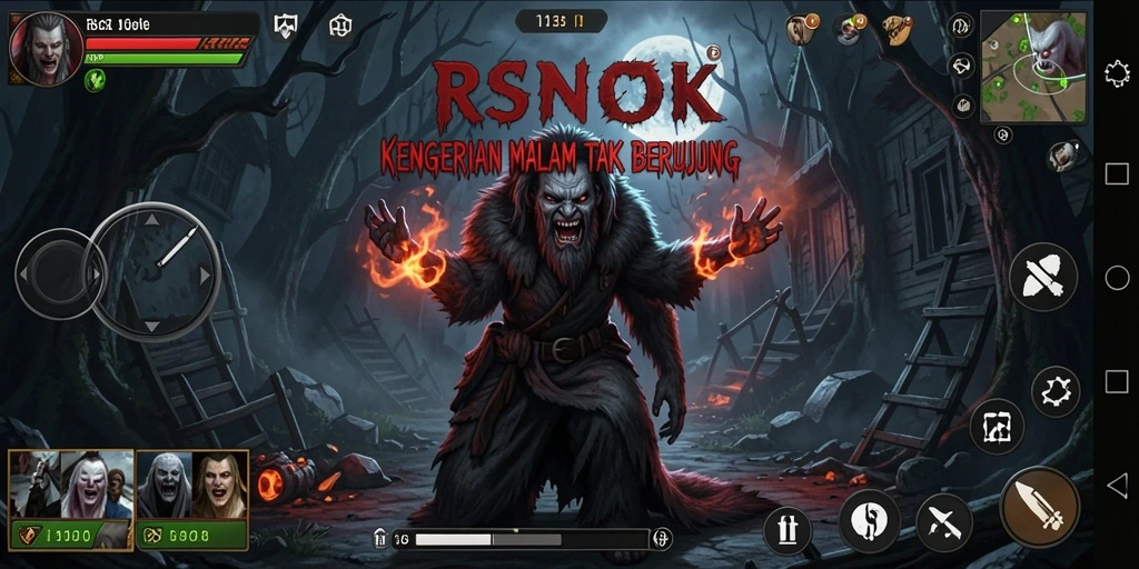 Tampilan gameplay RSNOK menampilkan suasana Horror yang mencekam dan mengintimidasi.