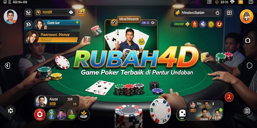 Screenshot RUBAH4D menunjukkan momen mendebarkan dalam permainan Poker.