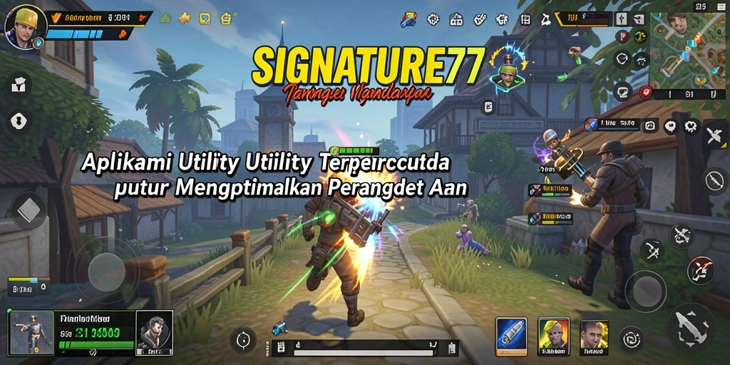 Tampilan utama aplikasi SIGNATURE77 dengan fitur Utility yang lengkap.
