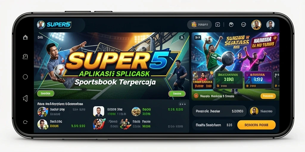 Tampilan gameplay taruhan olahraga di SUPER5 yang menarik.