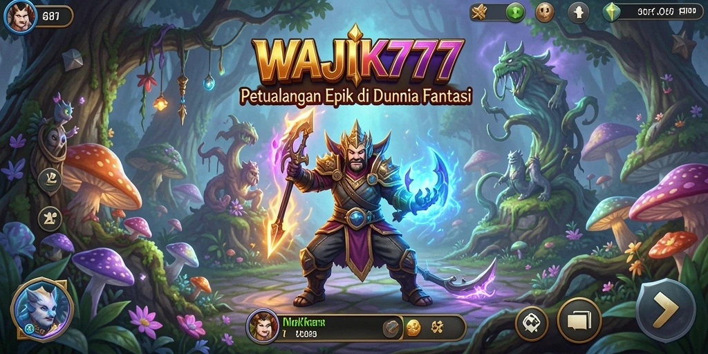 Screenshot gameplay yang menampilkan pertarungan epik di WAJIK777.