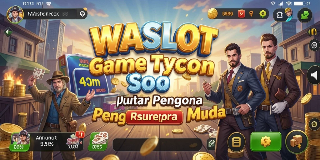 Screenshot utama WASLOT menampilkan gameplay Tycoon yang seru dan interaktif.