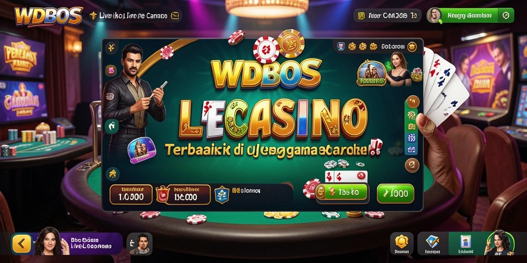 Tampilan gameplay Live Casino yang mendebarkan dalam WDBOS.