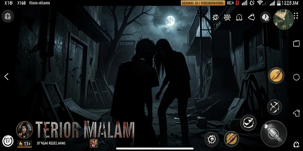 Tangkapan layar menampilkan momen menegangkan dalam gameplay Horror X168.